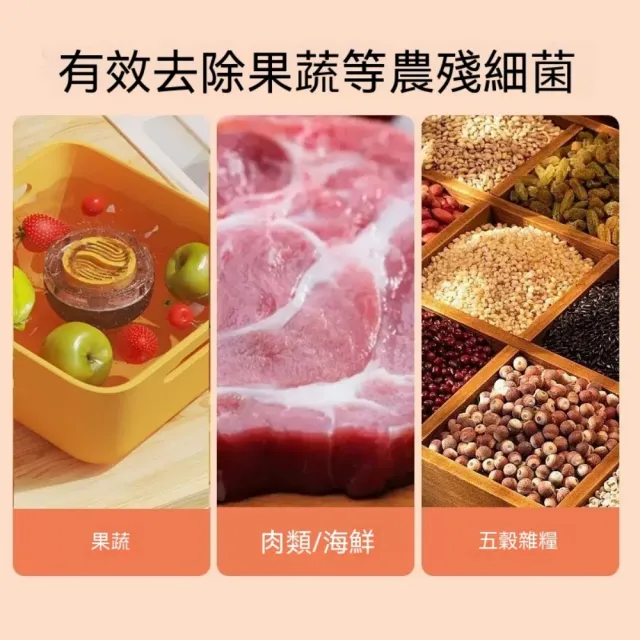 【諾必行】無線果蔬清洗淨化器 食材清洗機 家園水果除菌除農殘 自動洗菜機