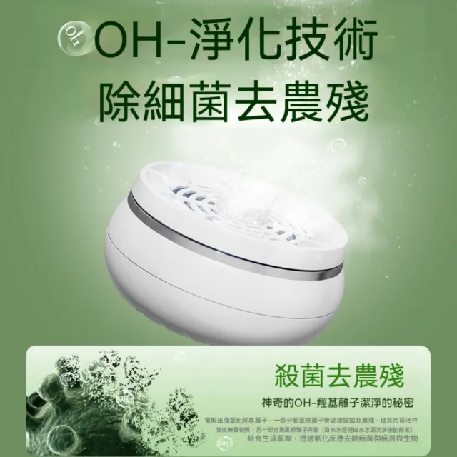 【諾必行】無線果蔬清洗淨化器 食材清洗機 家園水果除菌除農殘 自動洗菜機