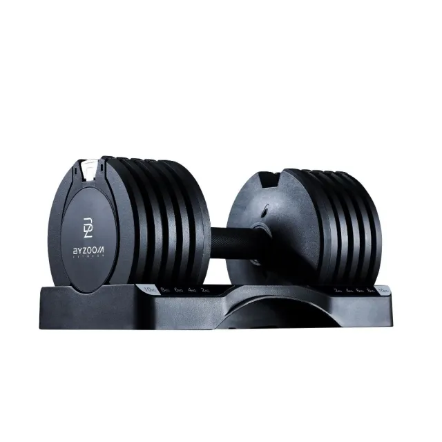 【BYZOOM FITNESS】Pure Series 10kg(22lb) 5段重量可調式啞鈴 白/黑二色 雙入
