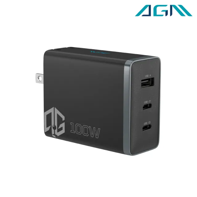 【Acer 宏碁】AGM菁英PD 100W充電器AGCH01100302(Type-C/USB-A/PD/QC 3.0/筆電充電/快充)