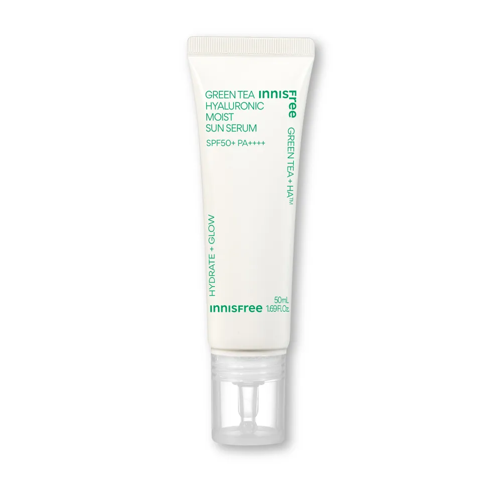 【innisfree】綠茶玻尿酸保濕防曬精華 SPF50+ PA++++ 50ml(5秒防曬精華)