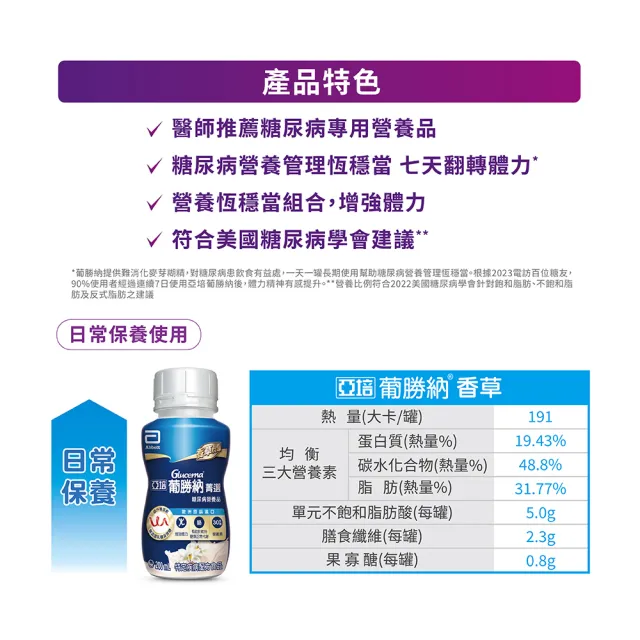 【亞培】任選-葡勝納菁選即飲糖尿病營養品-原味+纖維/香草口味(200mlx24入x5箱)(糖尿病適用)