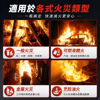 【寶媽咪】2+2入台灣製強效滅火劑(檢驗認證/輕便/噴力強/地震/防災/攜帶式滅火/火災/車用滅火)