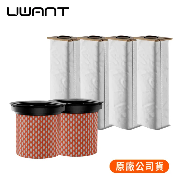 【UWANT】《掃地僧》旗艦無線吸塵器V800專用 耗材大禮包(集塵袋4入+進風濾網2入)