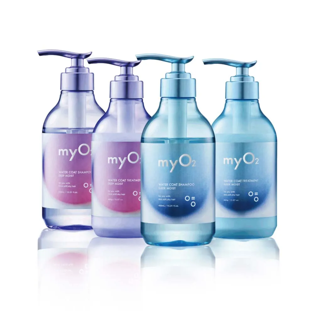 【myO2】水氧洗潤髮2入組 (抗毛躁/剋扁塌/護髮乳/深層補水)