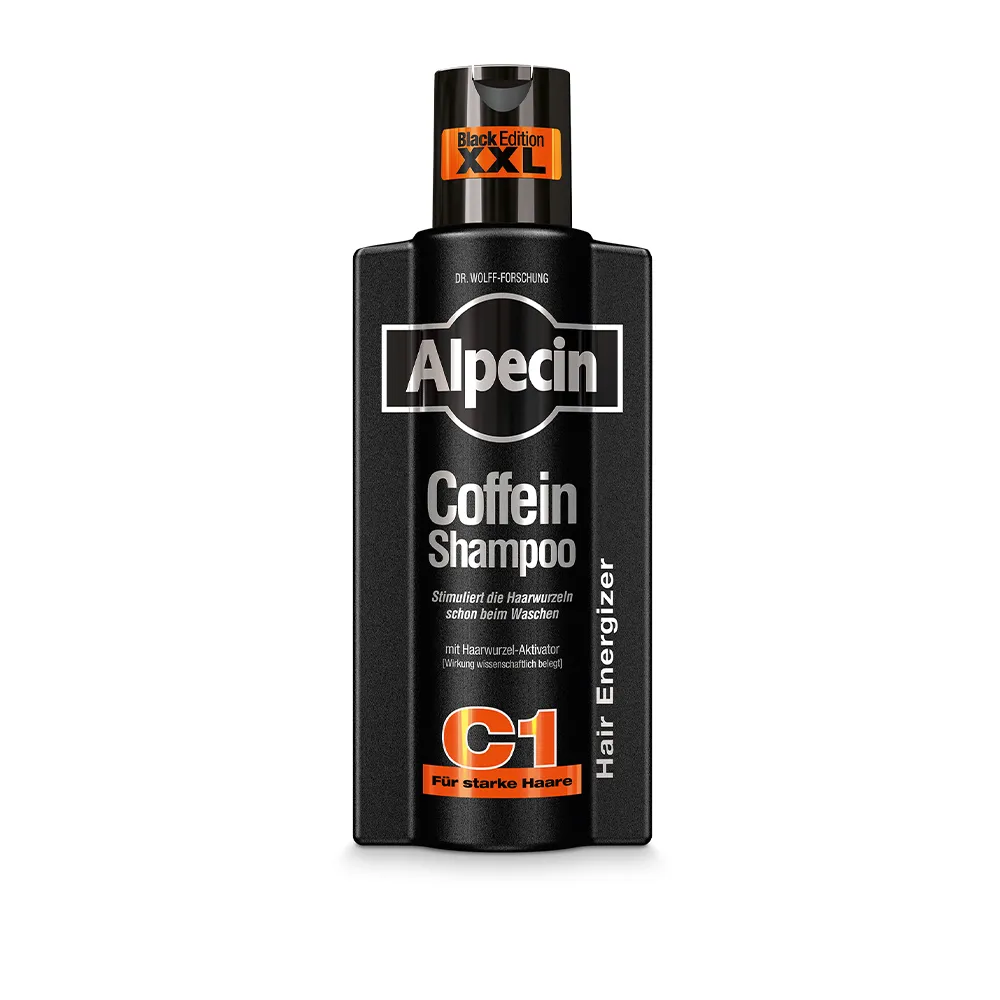 【Alpecin】Black C1咖啡因洗髮露黑色經典款375ml