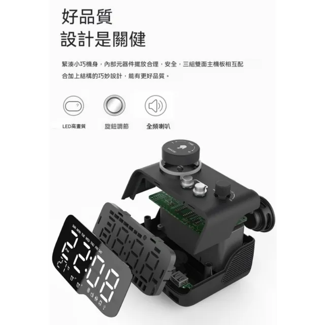 【諾必行】M9藍牙鬧鍾音箱 多功能桌面床頭無線時鍾 迷妳家用音響 藍牙音響