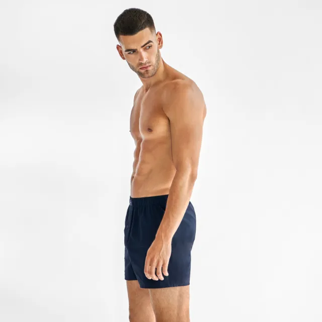 【Bread & Boxers】兩件組｜Boxer Short 有機棉男用鬆身四角內褲 - 深藍 內褲 禮盒 送禮 情人節 聖誕節