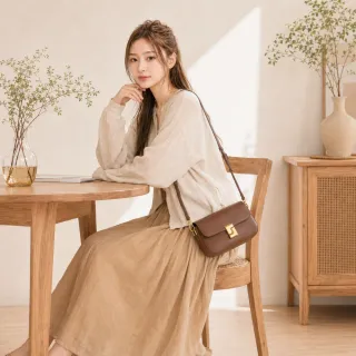 【LEESA】雙11 送女友\單肩包\小方包\小香風包包\女生包包\皮革包包\包包\枕頭包\側背包\真皮包包\腋