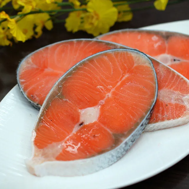 【優鮮配】鮭魚+大比目魚+土魠魚拼盤15片｜75-85g/片/無肚洞+薄冰鎖鮮/囤貨量販組