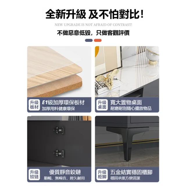 【歐德沐】簡約電視櫃200*30*40cm 雙色可選 加寬櫃面 不鏽鋼櫃腿(電視櫃 收納櫃 置物櫃 客廳桌 預購15天)