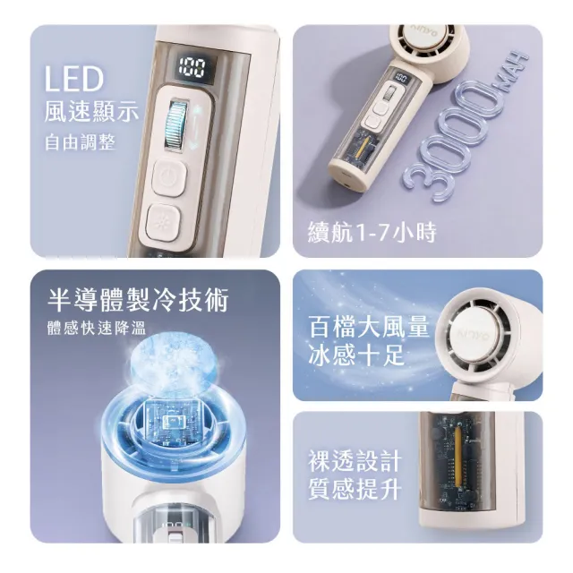 【KINYO】獨家專售 冰敷吸熱手持風扇(UFS-599W) 手持風扇 冰鎮風扇 製冷風扇 隨身風扇 夏日必備