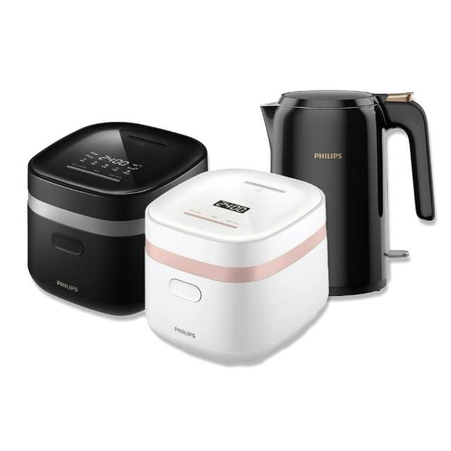【Philips 飛利浦】抽UX20戰鬥陀螺_迷你電子鍋-小香鍋+不鏽鋼快煮壺1.5L(HD3073+HD9389)