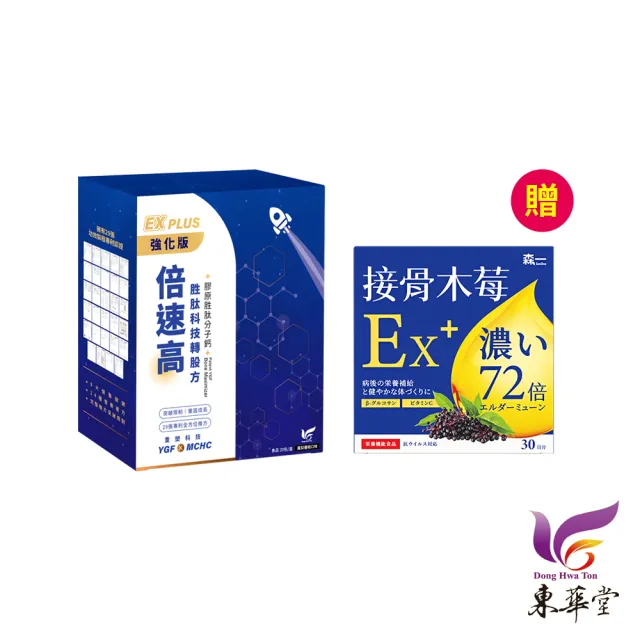 【東華堂】△倍速高EX PLUS胜科技轉股方3.2gx20包*1盒(贈 森一 72歐洲專利黑接骨木莓+C2gx30包*1盒)