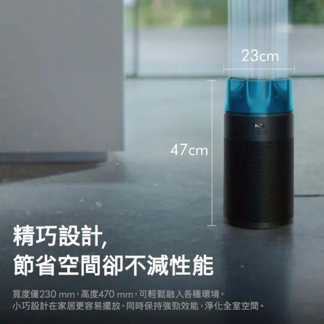 【dyson 戴森】HJ10 HushJet 噴射氣流空氣清淨機 (冰川藍色)
