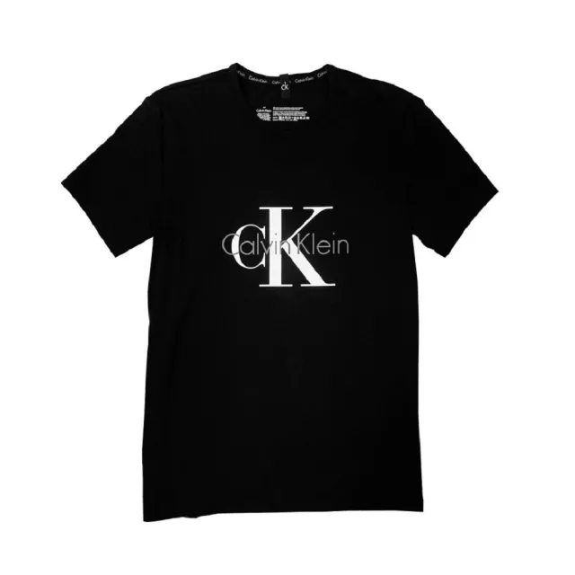 【CALVIN KLEIN】CK 圓領純棉 ck大logo印刷 短袖 T恤 短T 上衣 (透氣 舒適 百搭)