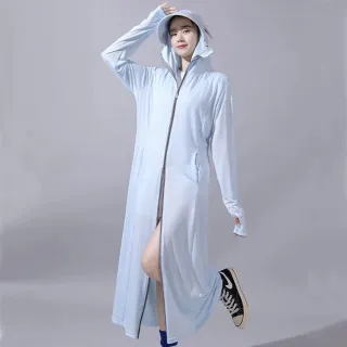 【Porabella】防曬外套 長版防曬外套 素色防曬外套 防曬衣 薄長袖外套 薄外套 涼感外套 抗UV外套UV jacket