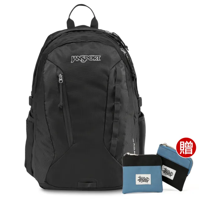 【JANSPORT】雙11 AGAVE 戶外系列後背包(經典黑)