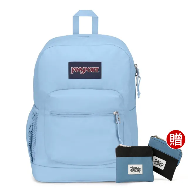 【JANSPORT】雙11 CROSS TOWN PLUS 校園系列後背包(粉嫩藍)
