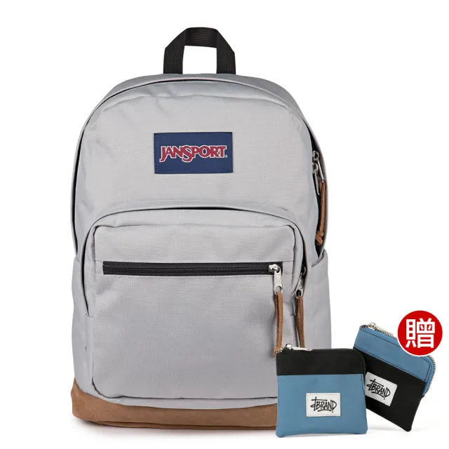 【JANSPORT】雙11 RIGHT PACK 校園系列後背包(淺灰色)