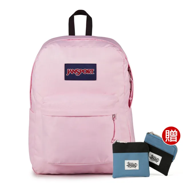 【JANSPORT】雙11 SUPERBREAK PLUS 校園系列後背包(冰晶粉)