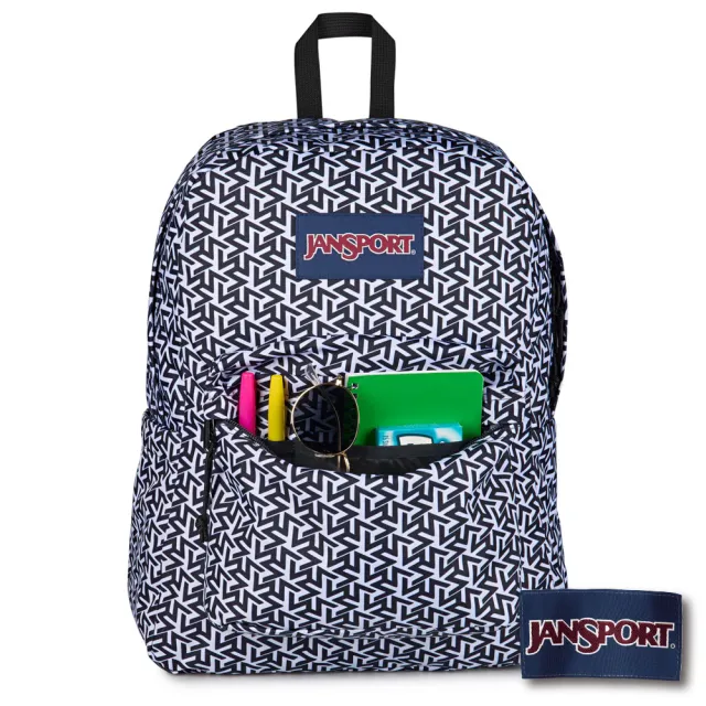 【JANSPORT】雙11 SUPERBREAK PLUS 校園系列後背包(黑白印花)