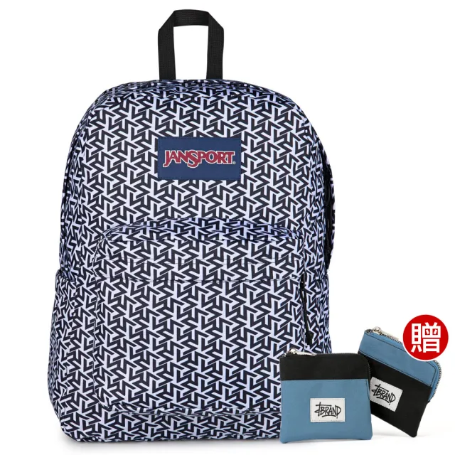 【JANSPORT】雙11 SUPERBREAK PLUS 校園系列後背包(黑白印花)
