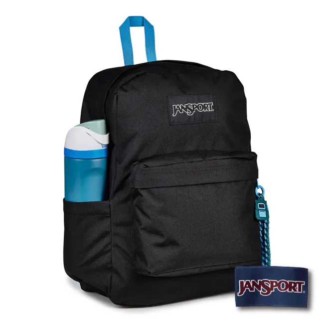 【JANSPORT】雙11 SUPERBREAK PLUS CHARMED 校園系列限量吊飾款後背包(經典黑)