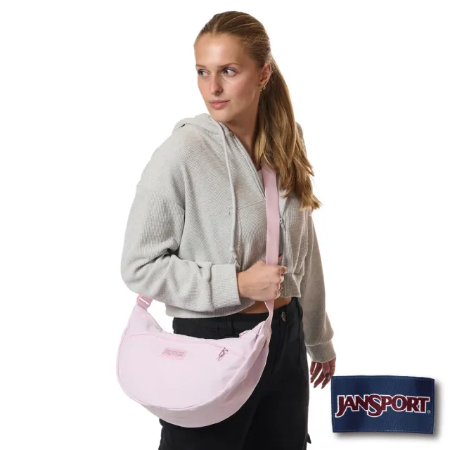 【JANSPORT】雙11 UNPHASED CROSSBODY LARGE 校園系列斜背包(冰晶粉)