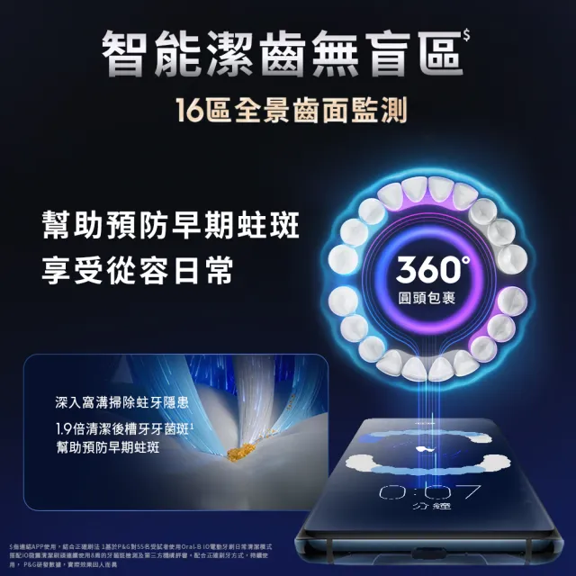 【Oral-B 歐樂B】iO9 微磁電動牙刷-黑 頂級口腔照顧