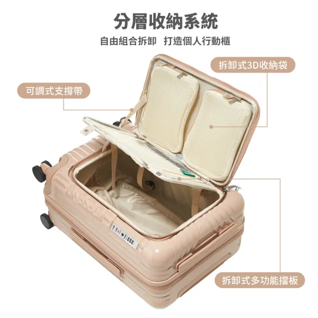 【Deseno 笛森諾】尊爵傳奇V18.5吋前開式拉鍊行李箱 登機箱(多色任選) S60靜音輪/抗菌內裡
