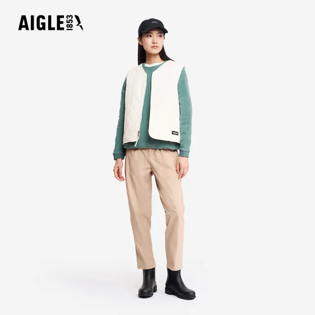 【AIGLE】女 POLARTEC 刷毛保暖T恤｜AG-5A242A245 松綠 (女長袖上衣 女T恤 POLARTEC 保暖上衣 刷毛衣)
