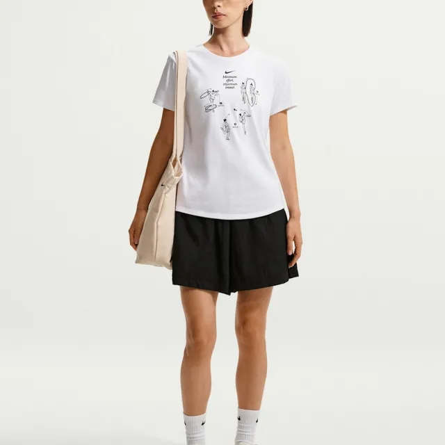 【NIKE 耐吉】短袖上衣 女 AS W NSW CLUB SS GFX TEE 運動 休閒 白色 (IW1195100)