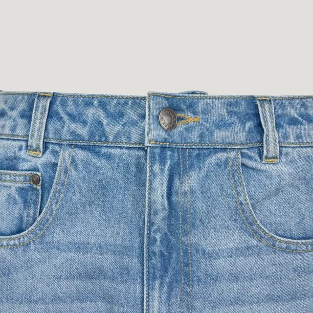【adidas 愛迪達】長褲 女 休閒褲 三葉草 SOFT DENIM PANT 藍 LF2319