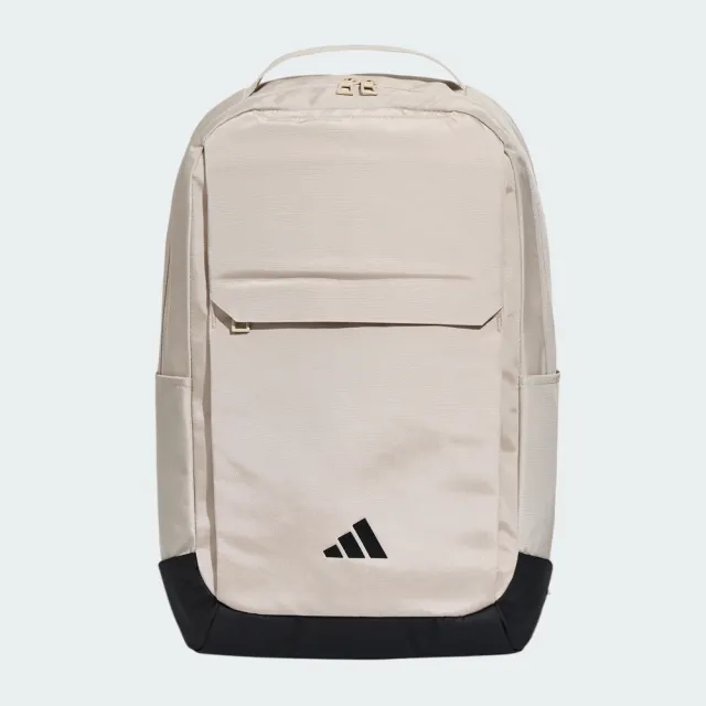 【adidas 愛迪達】後背包 運動包 書包 旅行包 大容量 雙層 CMMT BP 米黑 KY9919