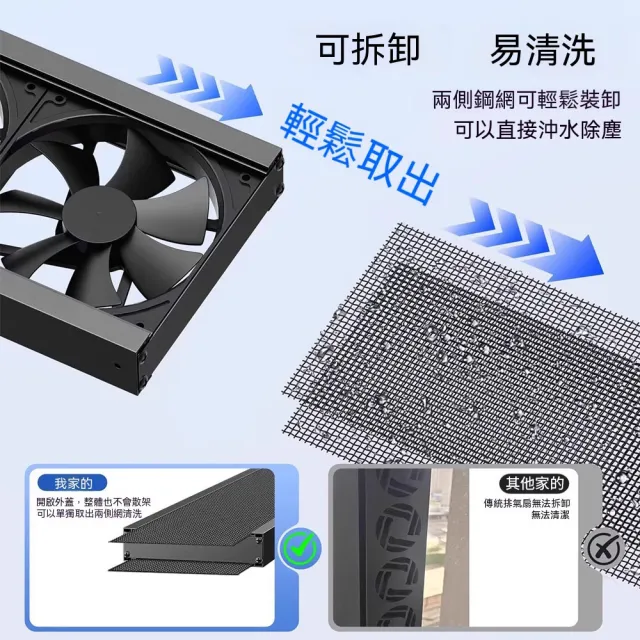 嶼川 排氣扇 窗戶排氣扇 免打孔排風扇 伸縮排氣扇 62-74cm可伸縮 大風量快速排風 清除異味