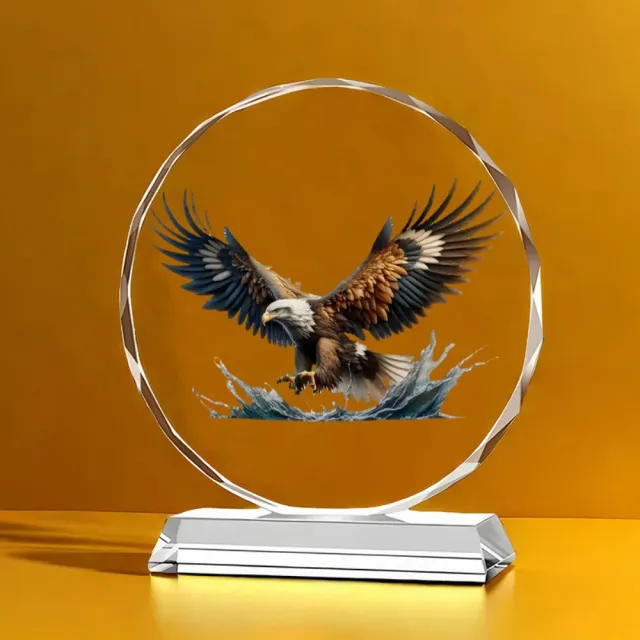 新中式高透水晶開運擺件27*25cm(大鵬展翅/鳳凰/龍鳳呈祥/附底座/玄關客廳辦公室擺飾/升遷入厝禮)