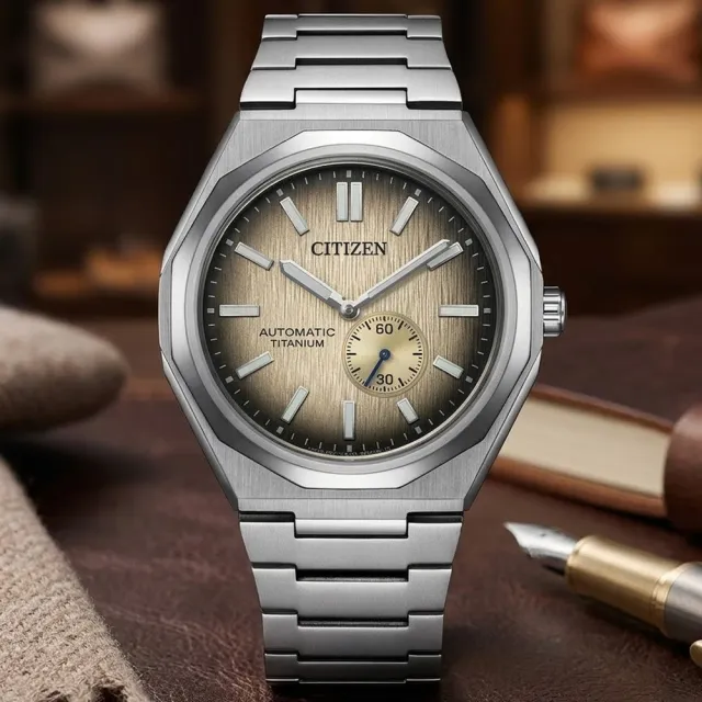 【CITIZEN 星辰】Mechanical系列 Zenshin 60 超級鈦 復古機械腕錶 錶 手錶 送禮 (NK5020-58P)