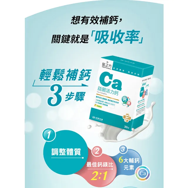 【台塑生醫醫之方】益菌活力鈣複方粉末x5盒(150包-李李仁代言)