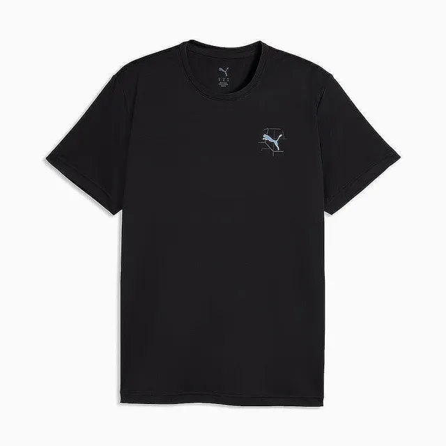 【PUMA】短袖上衣 男 歐規 Run Illustrative 黑 52900101