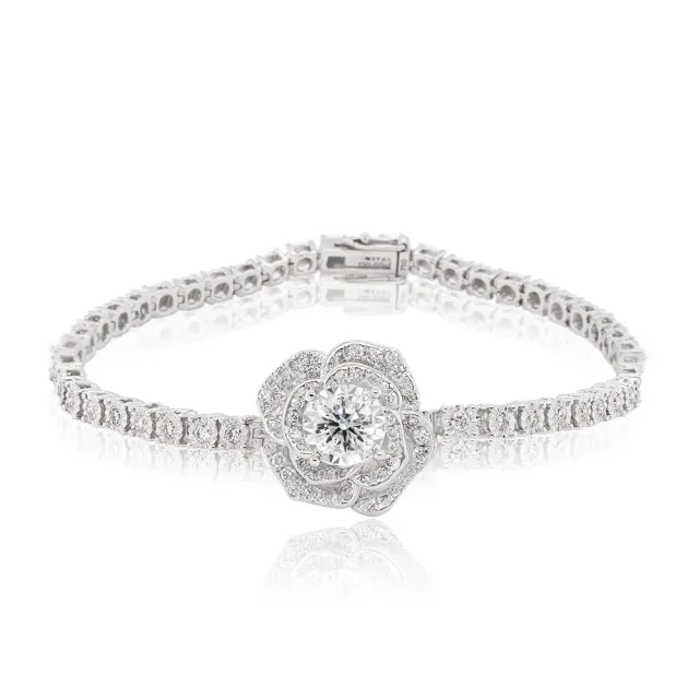 【AURORA 歐羅拉】GIA 50分D color SI2 天然鑽石鑽手鍊  純潔