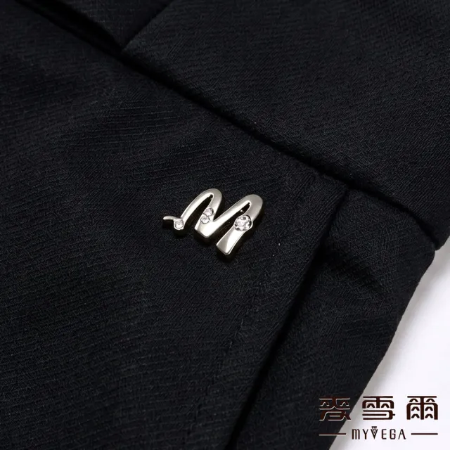 【MYVEGA 麥雪爾】嫘縈後鬆緊腰平順腰頭直筒九分寬褲-黑