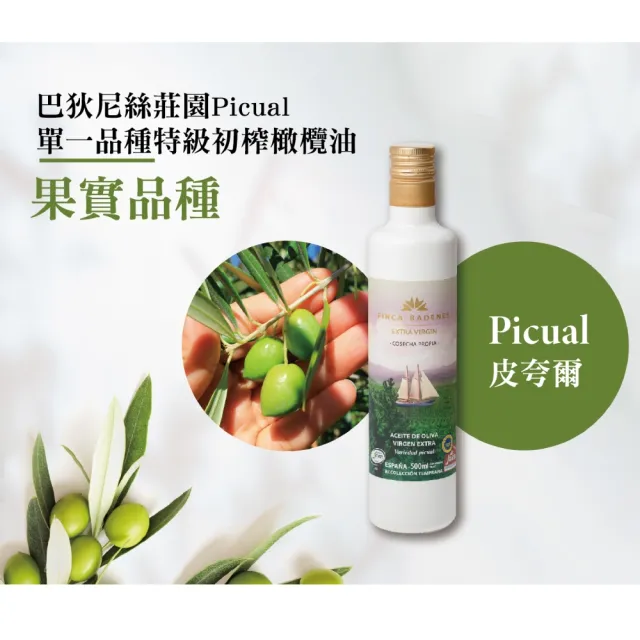 【巴狄尼絲莊園】雙11限定 Picual 單一品種特級初榨橄欖油6入組(500mlx6入組)