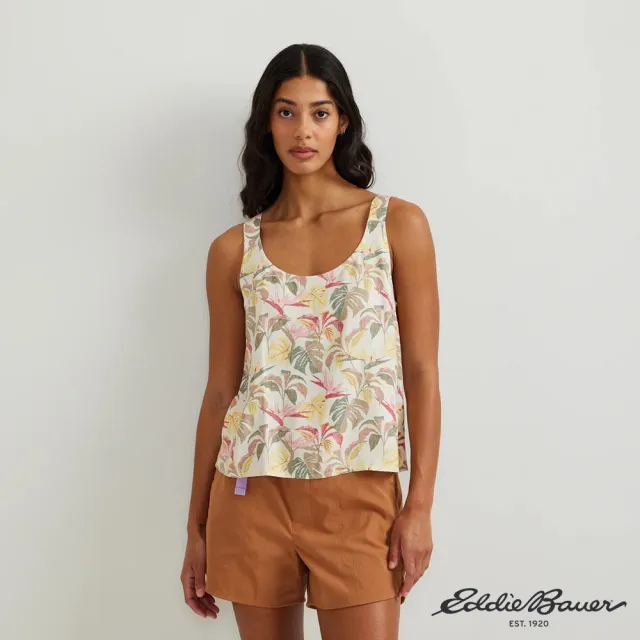 【Eddie Bauer】女性涼感圓領度假背心 米咖 21601227