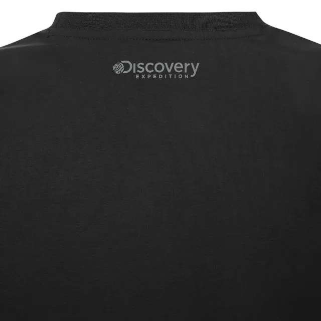 【Discovery Expedition】Freshvent 女版梭織口袋Logo短袖T恤(DWRS82053-BKS)