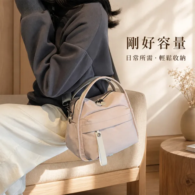 【JC Collection】☆台灣現貨☆｜輕盈柔霧大容量多收納手提側肩斜背包｜日常百搭