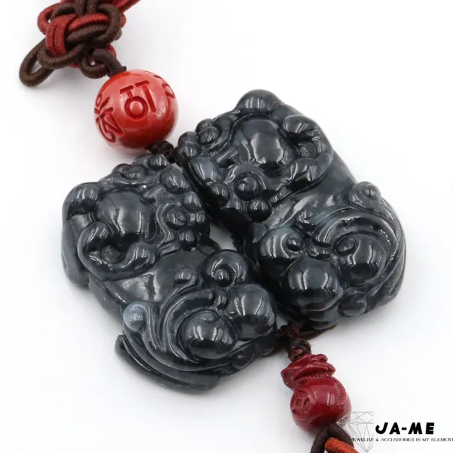 【JA-ME】天然A貨翡翠 烏雞種霸王貔貅 吊飾 項鍊