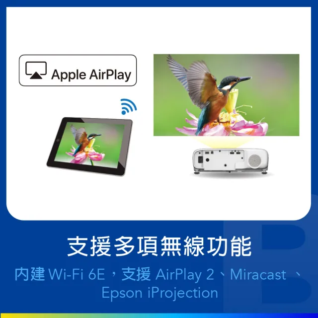 【EPSON】FullHD 高亮彩商用3LCD投影機4100流明(EB-FH54)