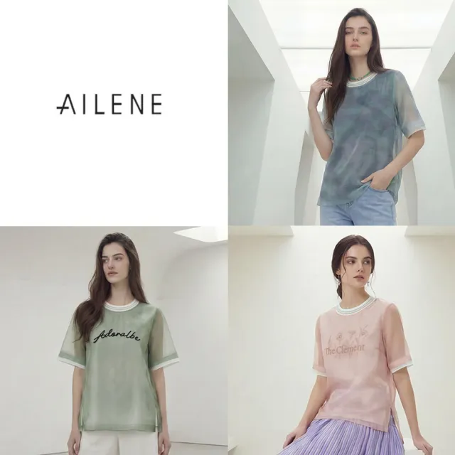 AILENE雲彩紗紡植蠶透膚上衣
