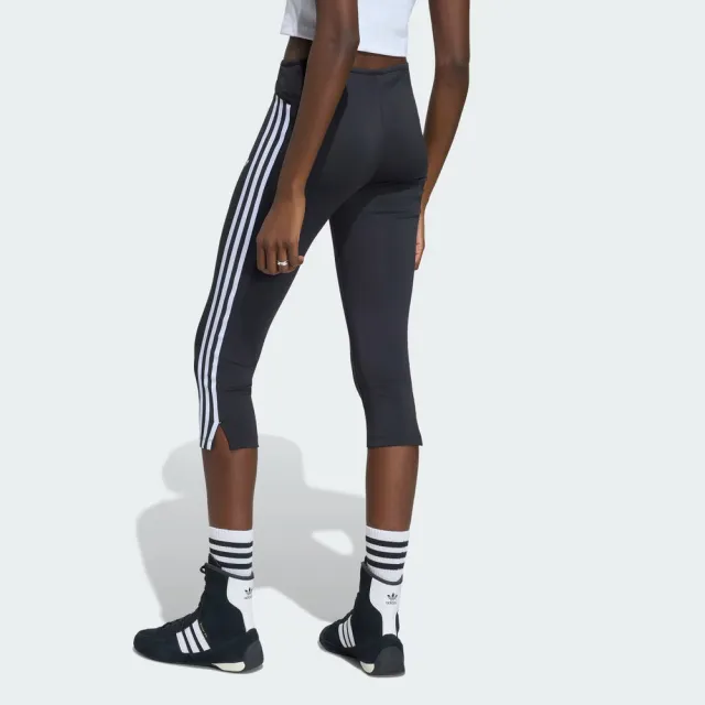 【adidas 愛迪達】Capri Pants 女 長褲 運動長褲 七分緊身褲 復古 黑(KX0638)
